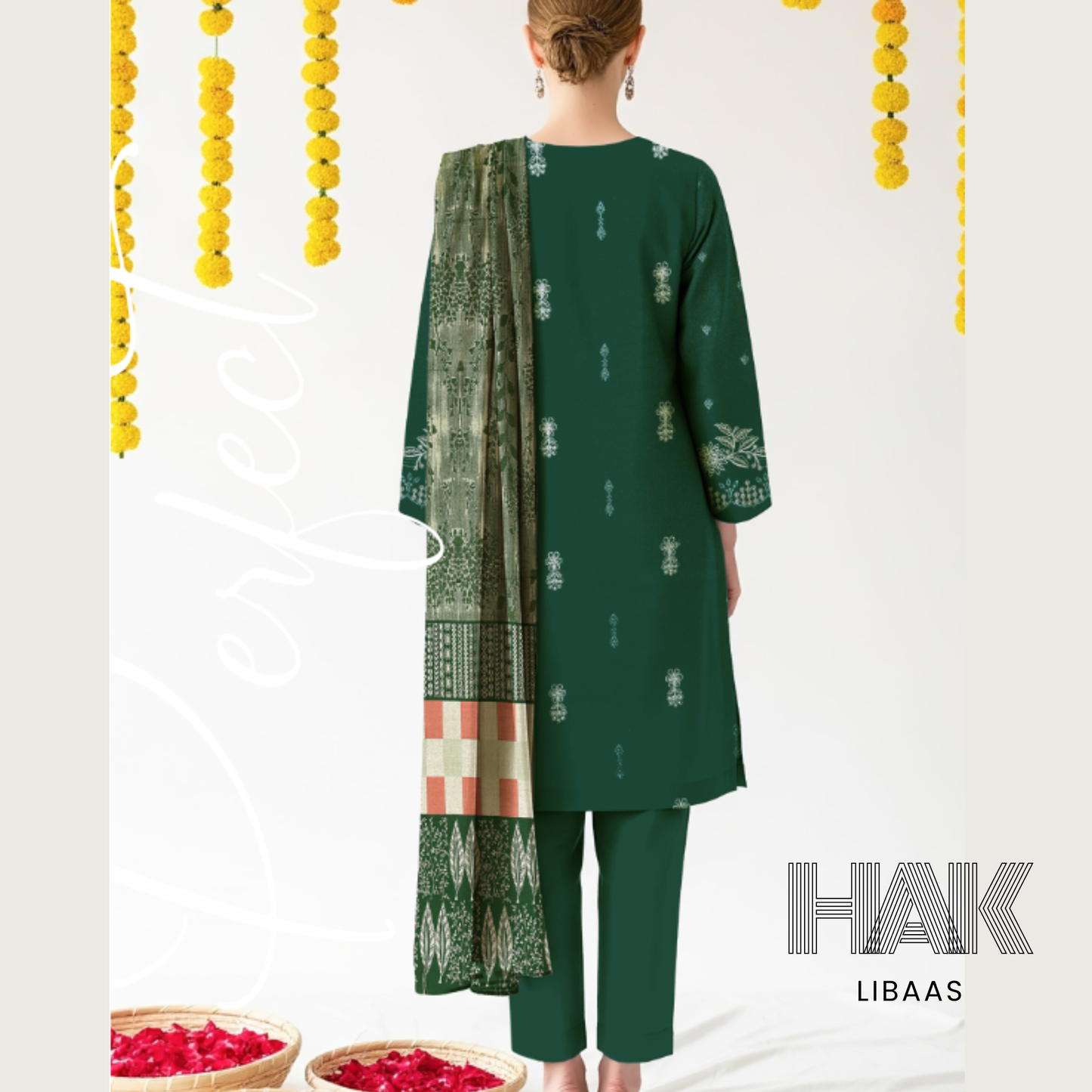 Premium Winter Dhanak Sequence Embroidered Suit – AF-203E