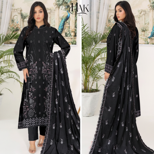 Premium Dhanak Winter Embroidered Suit for Women – HAK Libaas