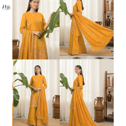 Premium Dhanak Winter Embroidered Suit for Women – HAK Libaas