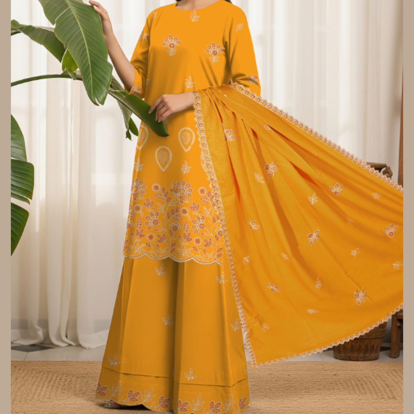 Premium Dhanak Winter Embroidered Suit for Women – HAK Libaas