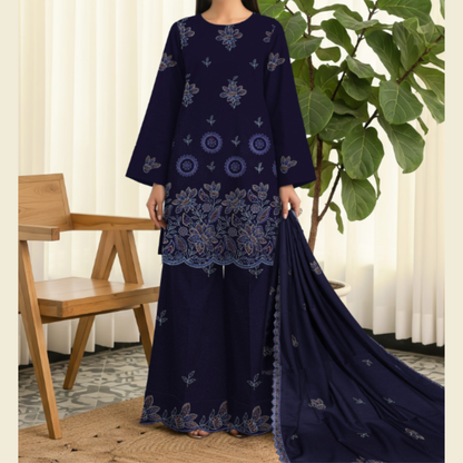 Premium Dhanak Winter Embroidered Suit for Women – HAK Libaas