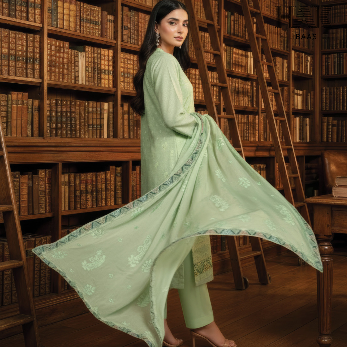 HAK Libaas embroidered lawn suit HK-235A