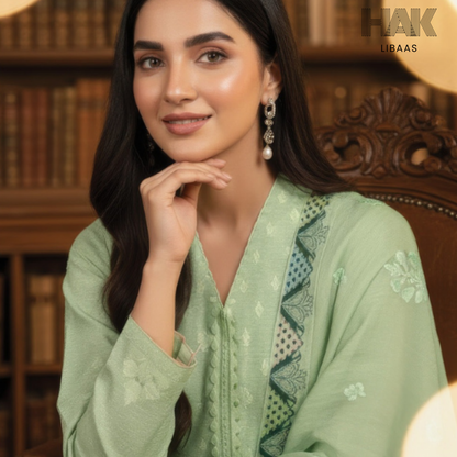 HAK Libaas embroidered lawn suit HK-235A
