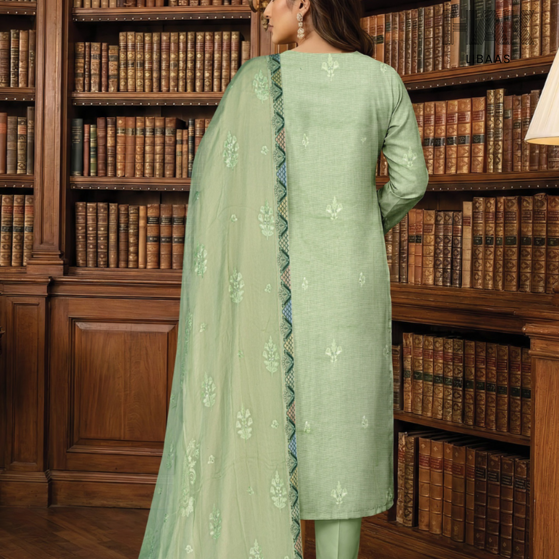HAK Libaas embroidered lawn suit HK-235A