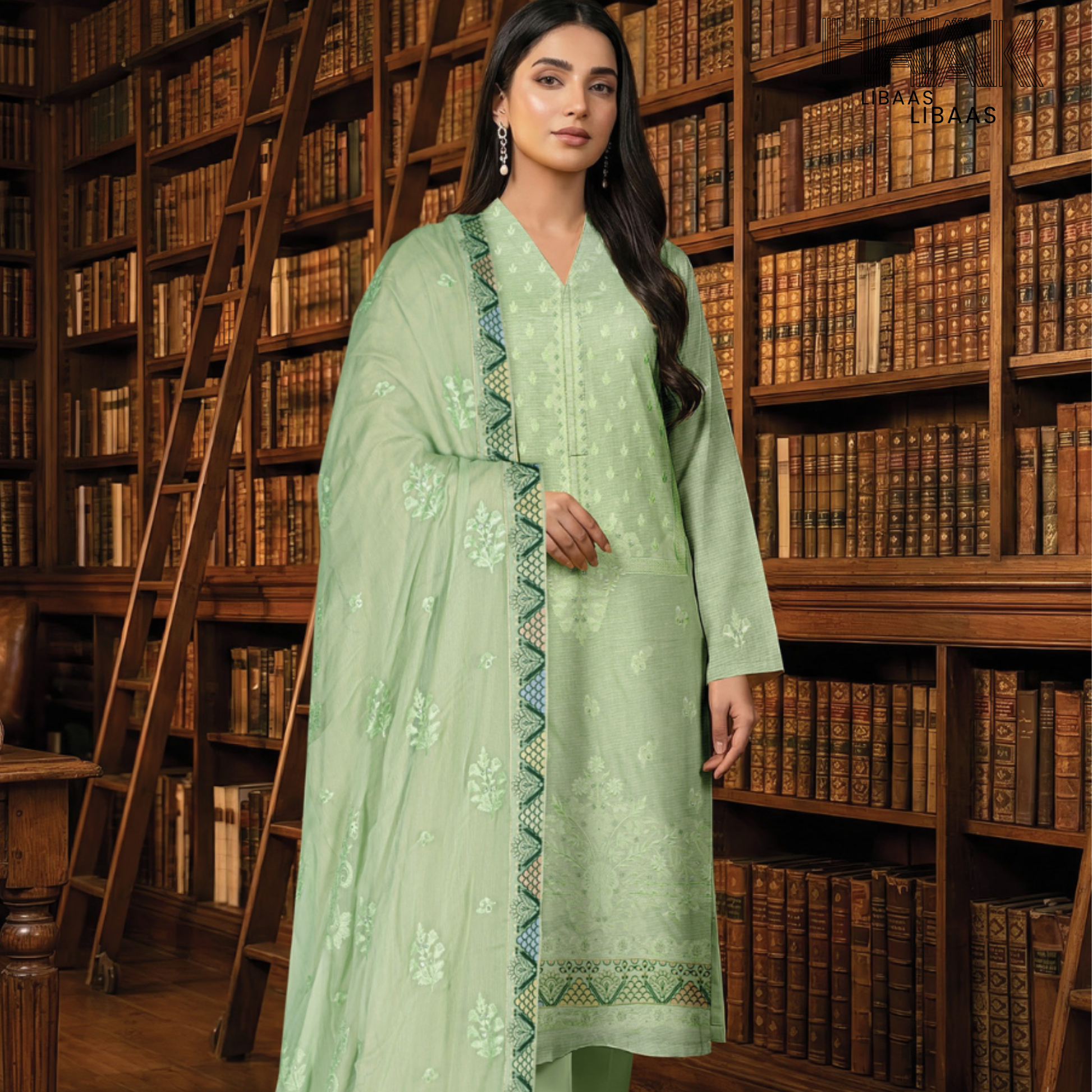 HAK Libaas embroidered lawn suit HK-235A