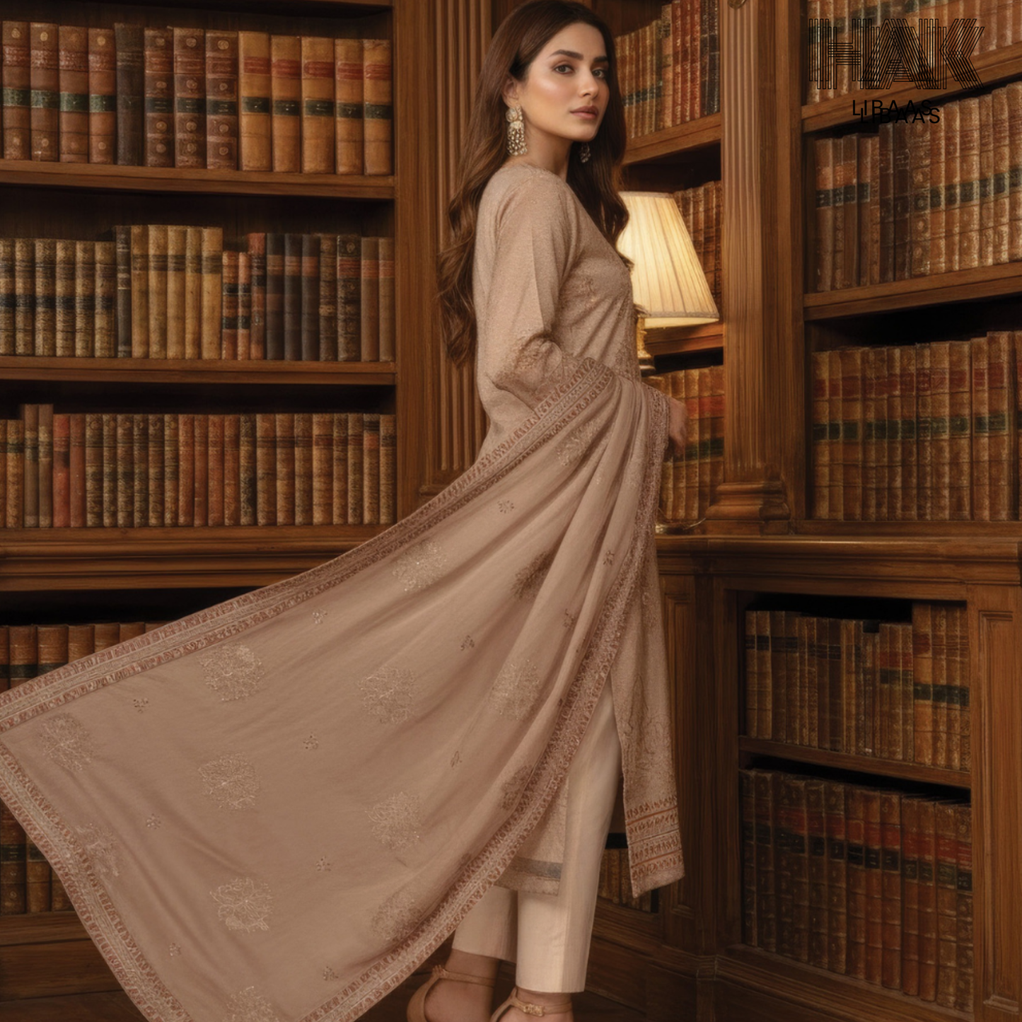 HAK Libaas embroidered lawn suit HK-235B