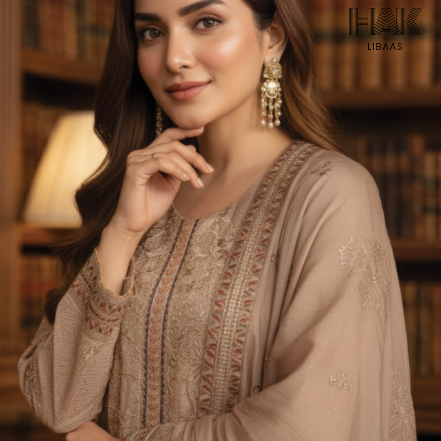 HAK Libaas embroidered lawn suit HK-235B