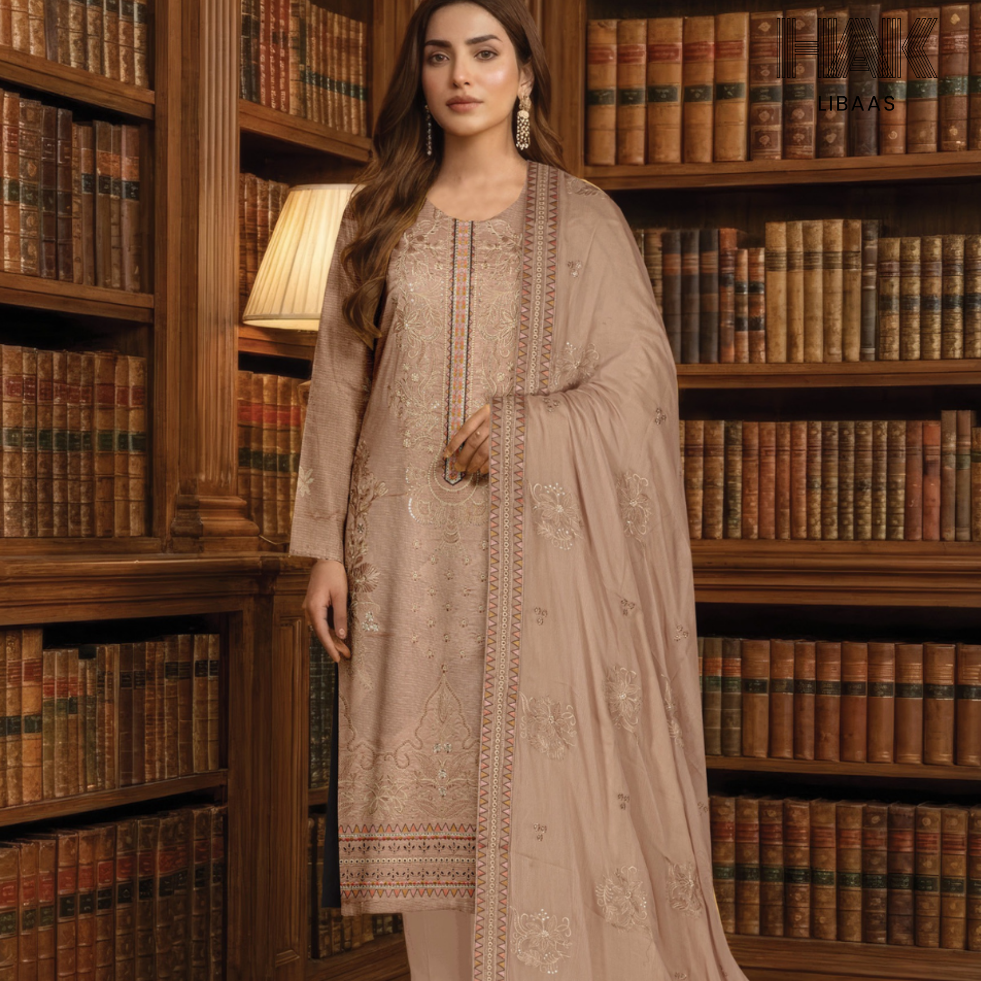 HAK Libaas embroidered lawn suit HK-235B
