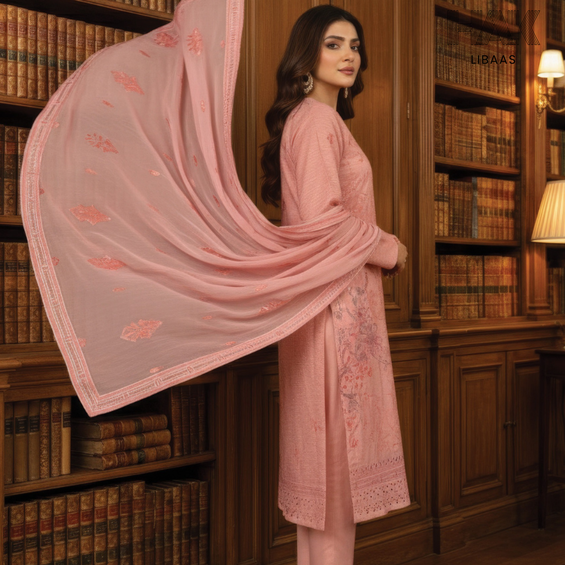 HAK Libaas embroidered lawn suit HK-235C