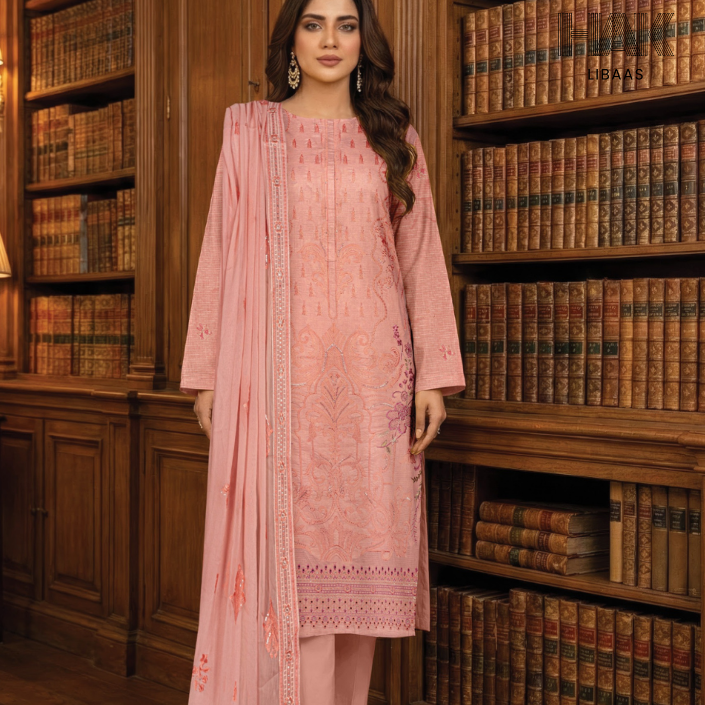 HAK Libaas embroidered lawn suit HK-235C