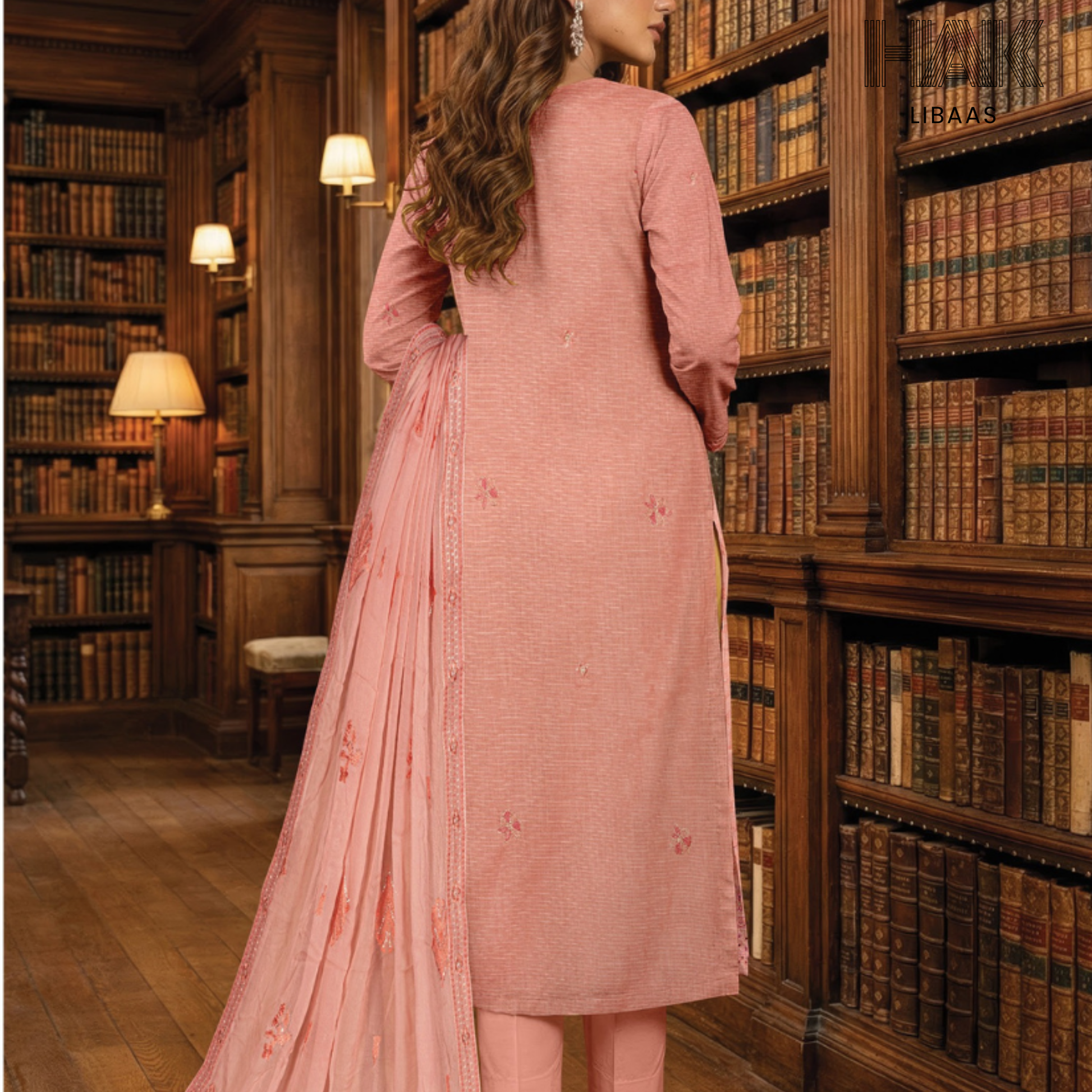 HAK Libaas embroidered lawn suit HK-235C