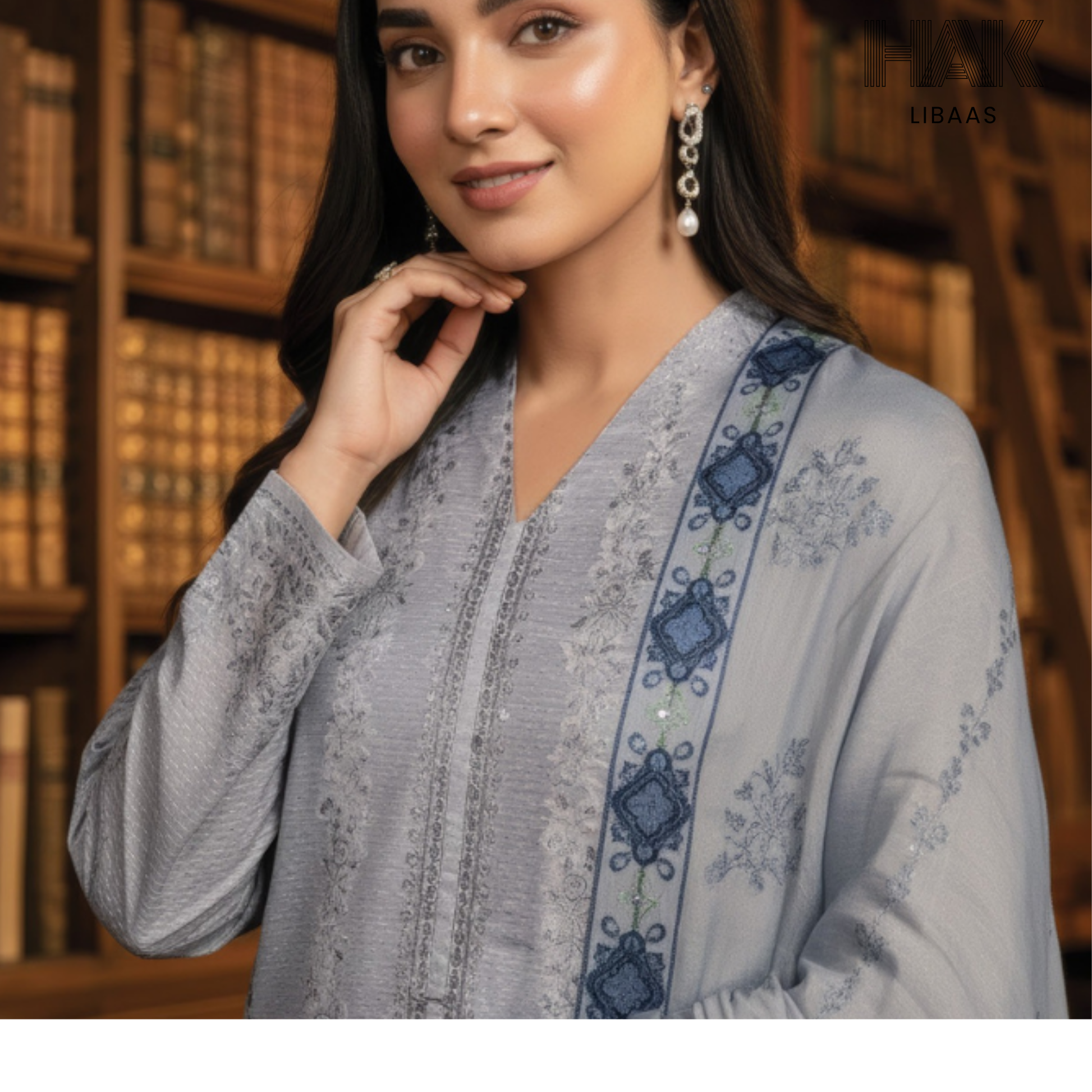 HAK Libaas embroidered lawn suit HK-235E