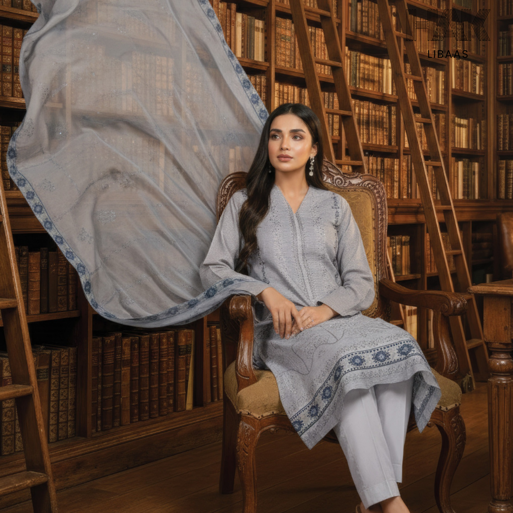 HAK Libaas embroidered lawn suit HK-235E