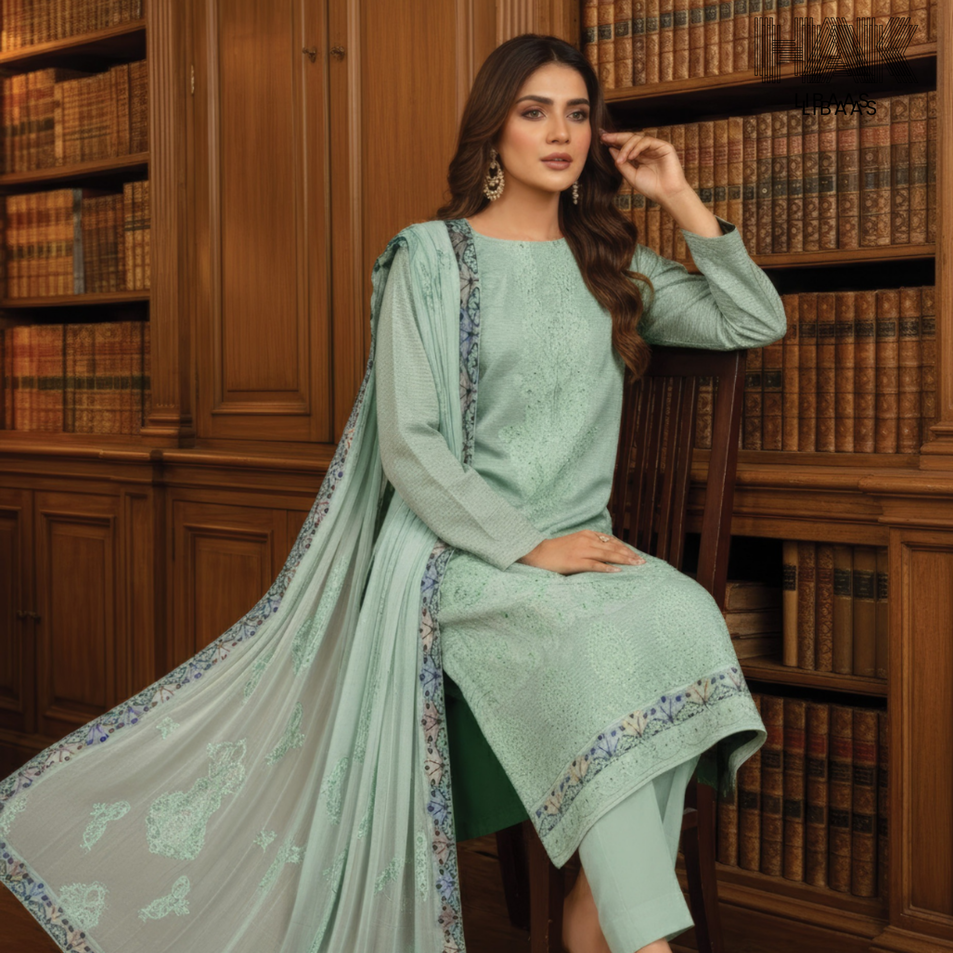 HAK Libaas embroidered lawn suit HK-235F