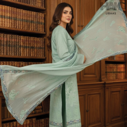 HAK Libaas embroidered lawn suit HK-235F
