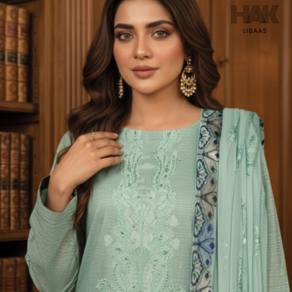 HAK Libaas embroidered lawn suit HK-235F