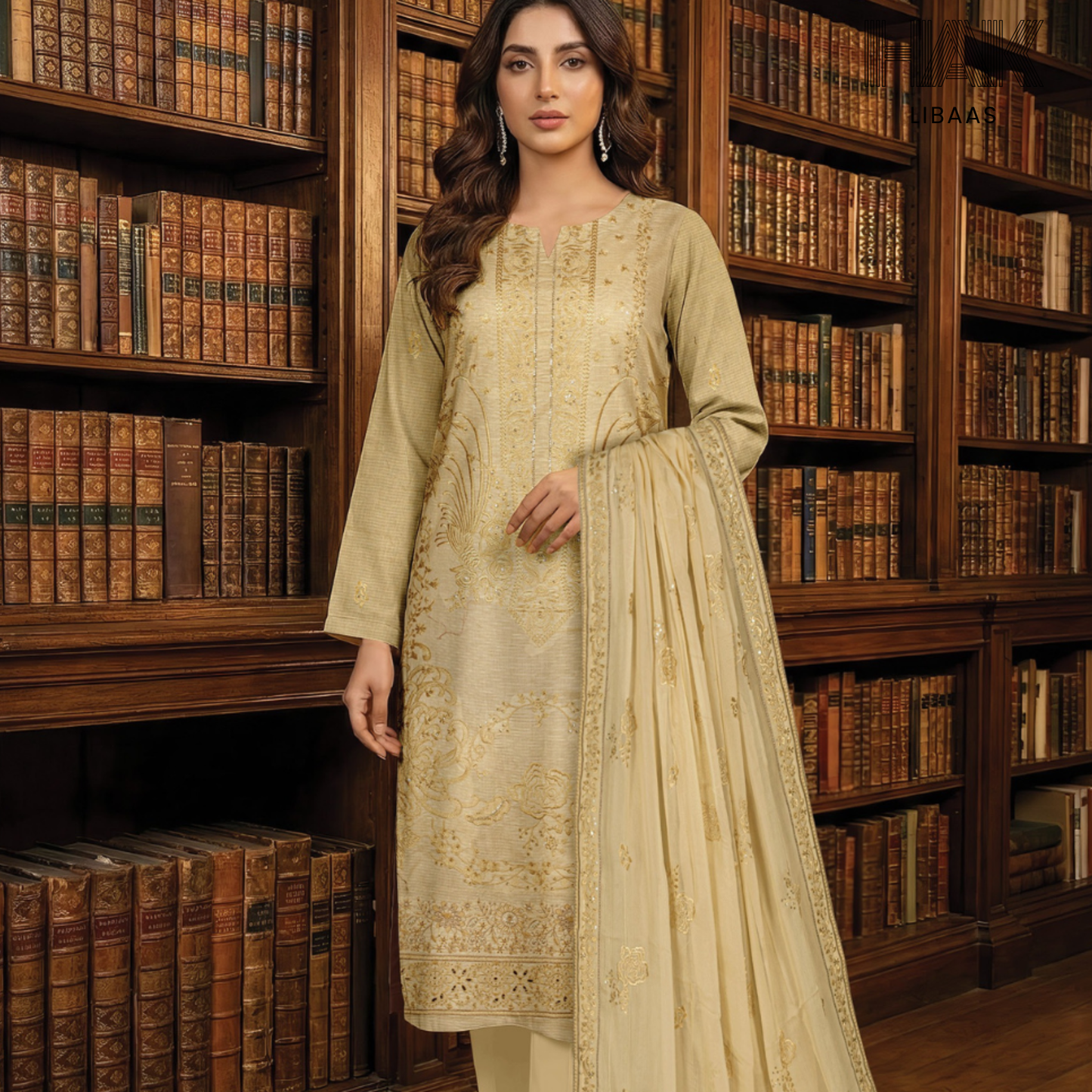 HAK Libaas embroidered lawn suit HK-235H