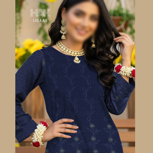 Chamki Dhanak Daman Aplic Embroidered - HAK Libaas AS-204A