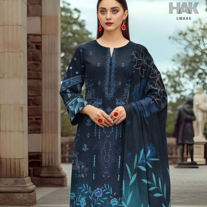 HAK Libaas digital printed lawn suit with Bamber chiffon dupatta HK-236J