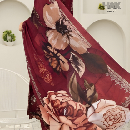 HAK Libaas Digital Printed Khaddar 3-Piece Suit HK-232E