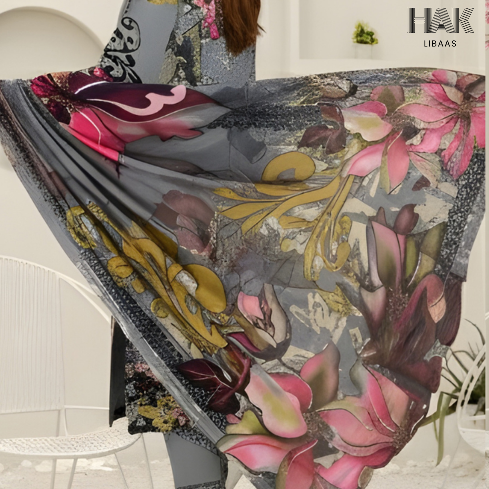 HAK Libaas Digital Printed Khaddar 3-Piece Suit HK-232F