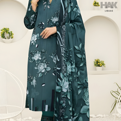 HAK Libaas Digital Printed Khaddar 3-Piece Suit HK-232J