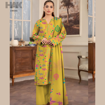 HAK Libaas KA-202H Digital Printed 3 Piece Suit Full Set