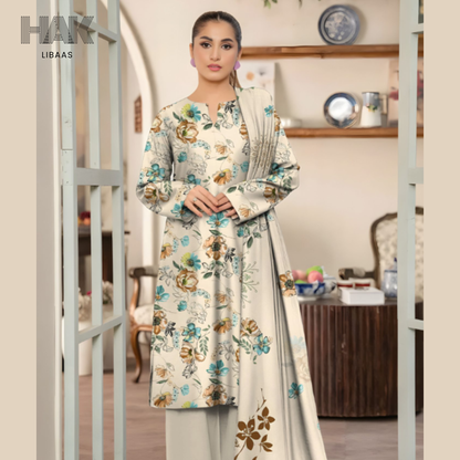 HAK Libaas KA-202I Digital Printed 3 Piece Suit Full Set