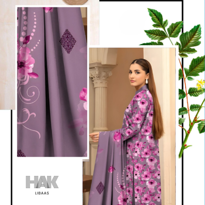 HAK Libaas KA-202J Digital Printed 3 Piece Suit Full Set