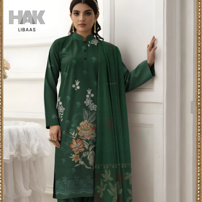 HAK Libaas HK-231D Premium Winter Embroidered 3-Piece Suit for Women
