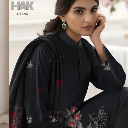 HAK Libaas HK-231E Premium Winter Embroidered 3-Piece Suit for Women