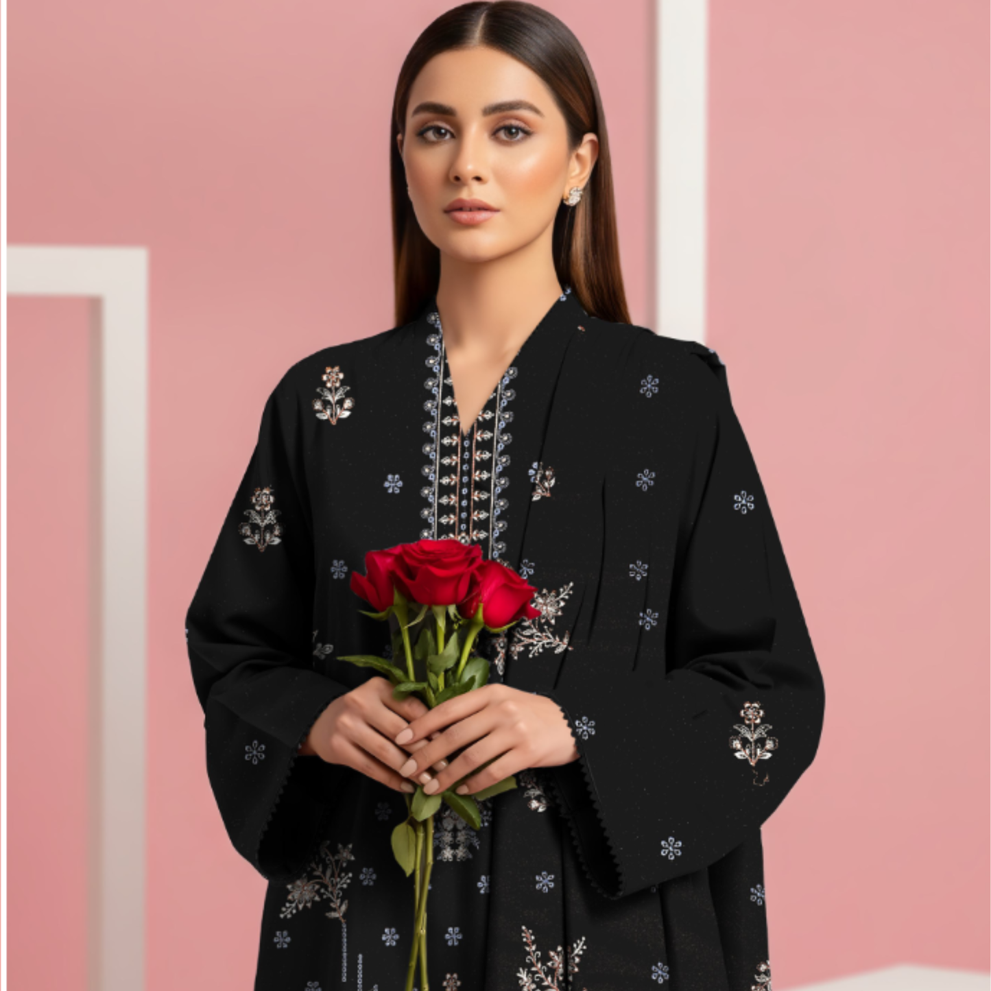 SF-201C – Premium Embroidered Dhanak Suit for Winter by HAK Libaas